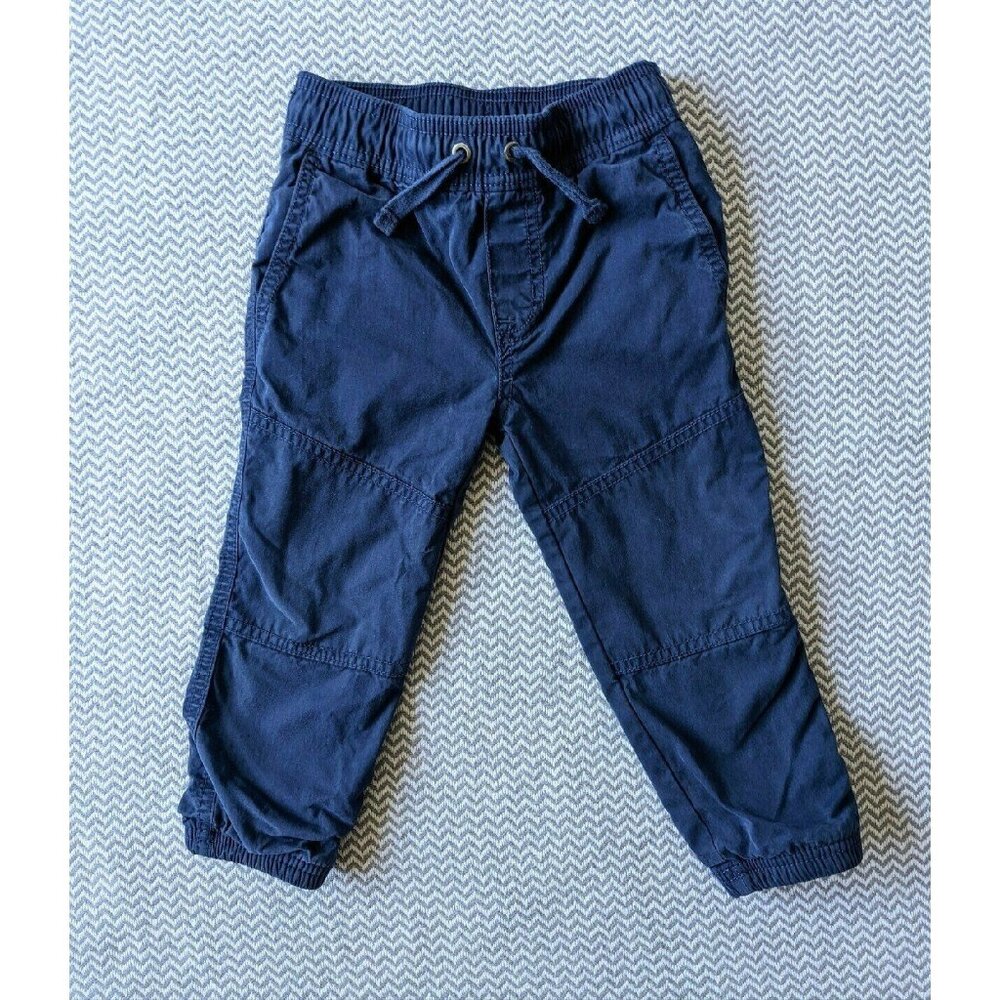Navy Twill Jogger, Lined